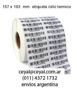 157 x 193  mm  etiqueta rollo termico