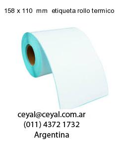 158 x 110  mm  etiqueta rollo termico