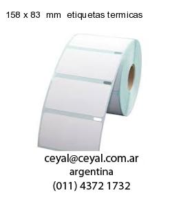 158 x 83  mm  etiquetas termicas