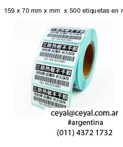159 x 70 mm x mm  x 500 etiquetas en rollo