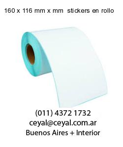 160 x 116 mm x mm  stickers en rollo