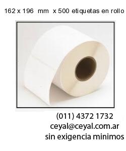 162 x 196  mm  x 500 etiquetas en rollo