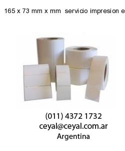 165 x 73 mm x mm  servicio impresion etiquetas