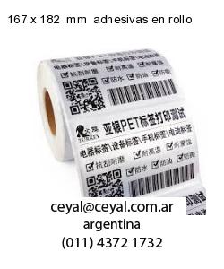 167 x 182  mm  adhesivas en rollo