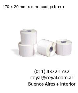 170 x 20 mm x mm  codigo barra