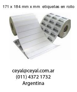 171 x 184 mm x mm  etiquetas en rollo