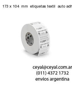 173 x 104  mm  etiquetas textil  auto adhesiva