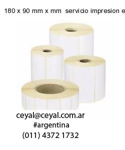 180 x 90 mm x mm  servicio impresion etiquetas codigos