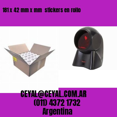 181 x 42 mm x mm  stickers en rollo