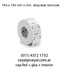184 x 183 mm x mm  etiquetas termicas