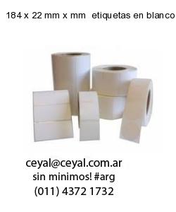 184 x 22 mm x mm  etiquetas en blanco