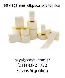 185 x 123  mm  etiqueta rollo termico