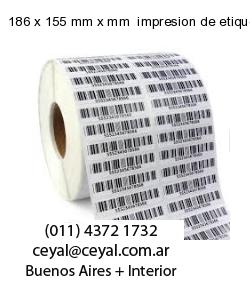 186 x 155 mm x mm  impresion de etiqueta