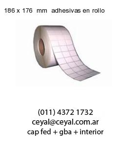 186 x 176  mm  adhesivas en rollo