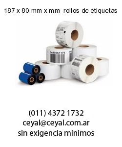 187 x 80 mm x mm  rollos de etiquetas