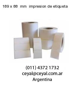 189 x 88  mm  impresion de etiqueta