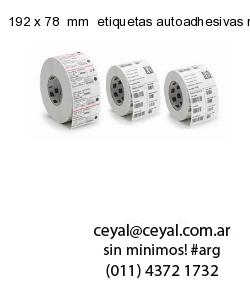 192 x 78  mm  etiquetas autoadhesivas redondas