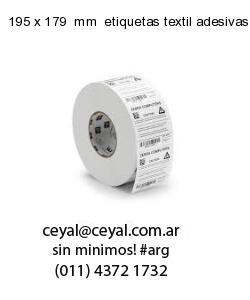 195 x 179  mm  etiquetas textil adesivas