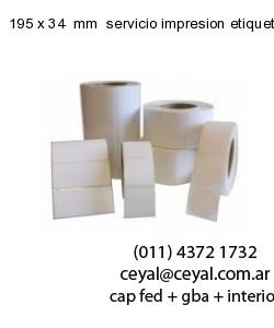 195 x 34  mm  servicio impresion etiquetas opp