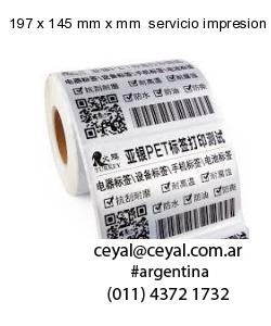 197 x 145 mm x mm  servicio impresion etiquetas offset