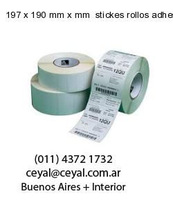 197 x 190 mm x mm  stickes rollos adhesivos