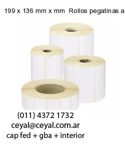 199 x 136 mm x mm  Rollos pegatinas adhesivas