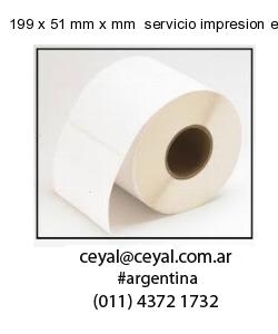 199 x 51 mm x mm  servicio impresion etiquetas