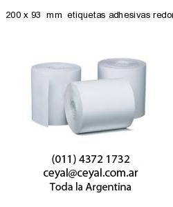 200 x 93  mm  etiquetas adhesivas redondas