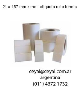 21 x 157 mm x mm  etiqueta rollo termico