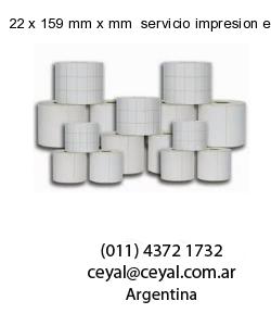 22 x 159 mm x mm  servicio impresion etiquetas correlativas