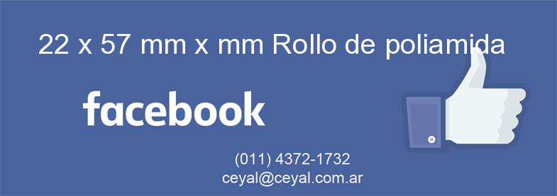 22 x 57 mm x mm Rollo de poliamida