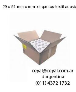 29 x 51 mm x mm  etiquetas textil adesivas