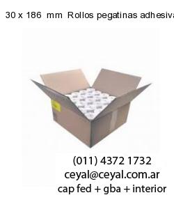 30 x 186  mm  Rollos pegatinas adhesivas