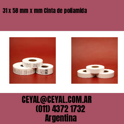 31 x 58 mm x mm Cinta de poliamida