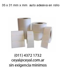 35 x 31 mm x mm  auto adesiva en rollo