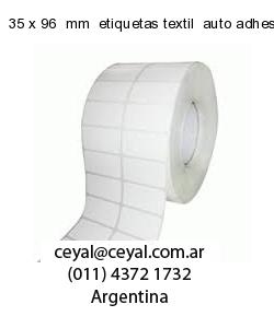 35 x 96  mm  etiquetas textil  auto adhesiva