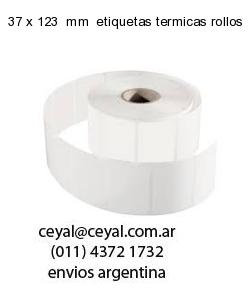 37 x 123  mm  etiquetas termicas rollos
