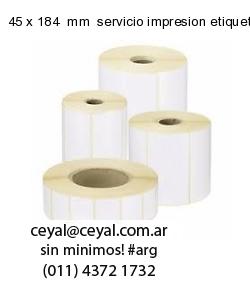 45 x 184  mm  servicio impresion etiquetas opp