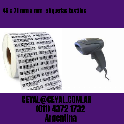 45 x 71 mm x mm  etiquetas textiles