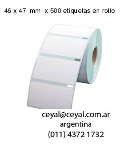 46 x 47  mm  x 500 etiquetas en rollo