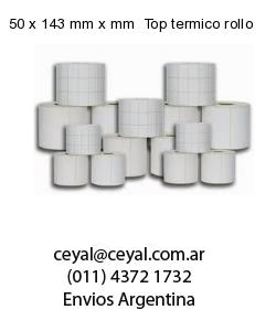 50 x 143 mm x mm  Top termico rollo