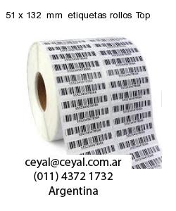 51 x 132  mm  etiquetas rollos Top
