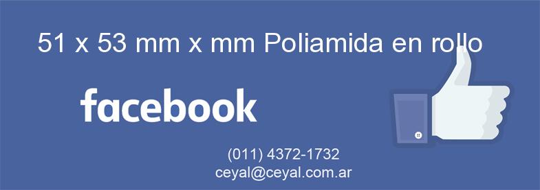 51 x 53 mm x mm Poliamida en rollo