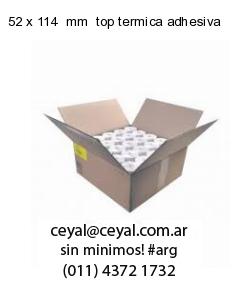 52 x 114  mm  top termica adhesiva