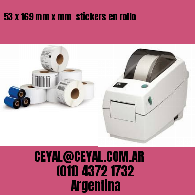 53 x 169 mm x mm  stickers en rollo