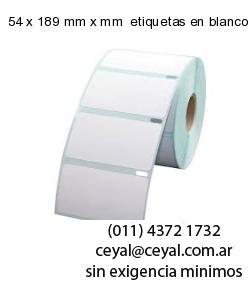54 x 189 mm x mm  etiquetas en blanco