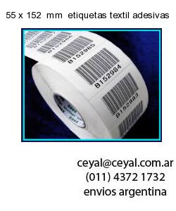 55 x 152  mm  etiquetas textil adesivas