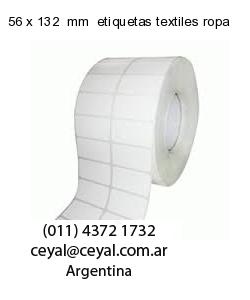56 x 132  mm  etiquetas textiles ropa