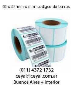 63 x 54 mm x mm  codigos de barras