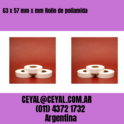63 x 57 mm x mm Rollo de poliamida